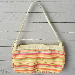 LESPORTSAC Mini Purse Shoulder Bag Striped Yellow/Multicolor